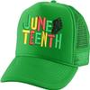 ALLNTRENDS Adult Trucker Hat Juneteenth Embroidered Freedom Day Baseball Cap Adjustable Support Mesh Back Truckers (Kelly Green) view 1