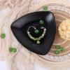 AUEAR, A5 Melamine Trinket Dish Decorative Jewelry Tray Ring Holder Organizer for Keys Food Safe Dishware Black (Triangle) view 3