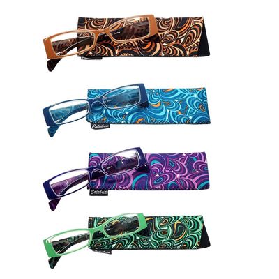Calabria Victoria Retro Designer Reading Glasses +6.00 Multi 4 Pack Women Vintage Readers Distortion Free Durable