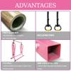BYBAG Foldable Gymnastics Kip Bar,Horizontal Bar for Kids Girls Junior,No Wobble Gym Equipment for Home Indoor,3' to 5' Adjustable Height,Gymnasts 1-4 Levels,300 lbs Weight Capacity(LIGHTPINK) view 2