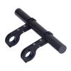 SJHY Bicycle Accessories Extension Bar Aluminum Alloy/Carbon Fiber Double Bracket Holder Extender Bike Handlebar Mount Flashlights Bike Parts (Color : Black 20cm Carbon) view 1