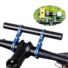 SJHY Bicycle Accessories Extension Bar Aluminum Alloy/Carbon Fiber Double Bracket Holder Extender Bike Handlebar Mount Flashlights Bike Parts (Color : Black 20cm Carbon) view 2