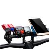 SJHY Bicycle Accessories Extension Bar Aluminum Alloy/Carbon Fiber Double Bracket Holder Extender Bike Handlebar Mount Flashlights Bike Parts (Color : Black 20cm Carbon) view 3