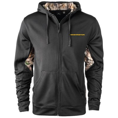 Dunbrooke Men's Black/Realtree Camo Washington Football Team Decoy Tech Fleece Full-Zip Jacket