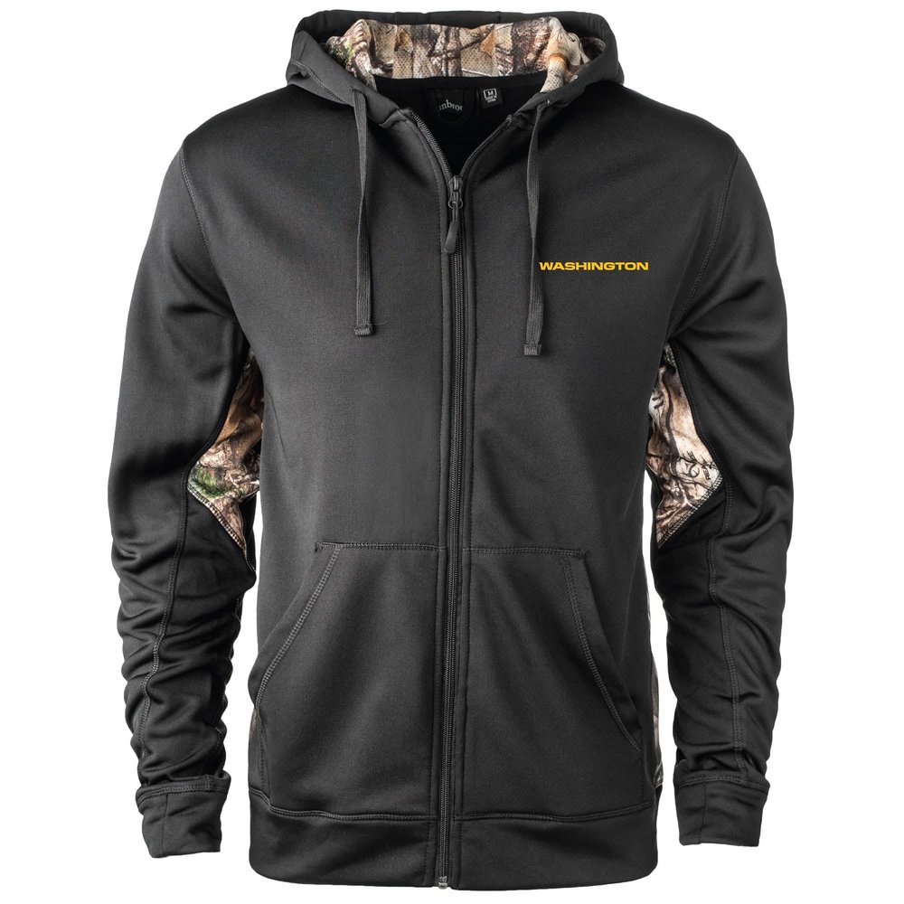 Dunbrooke Men's Black/Realtree Camo Washington Football Team Decoy Tech Fleece Full-Zip Jacket
