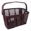 Bicycle Basket, Bellelli, Quick Release, Removable, Lightweight Plastic Basket, Easy to Mount, with Swing Up Handle, Plaza, Made in Italy (Plum) view 2