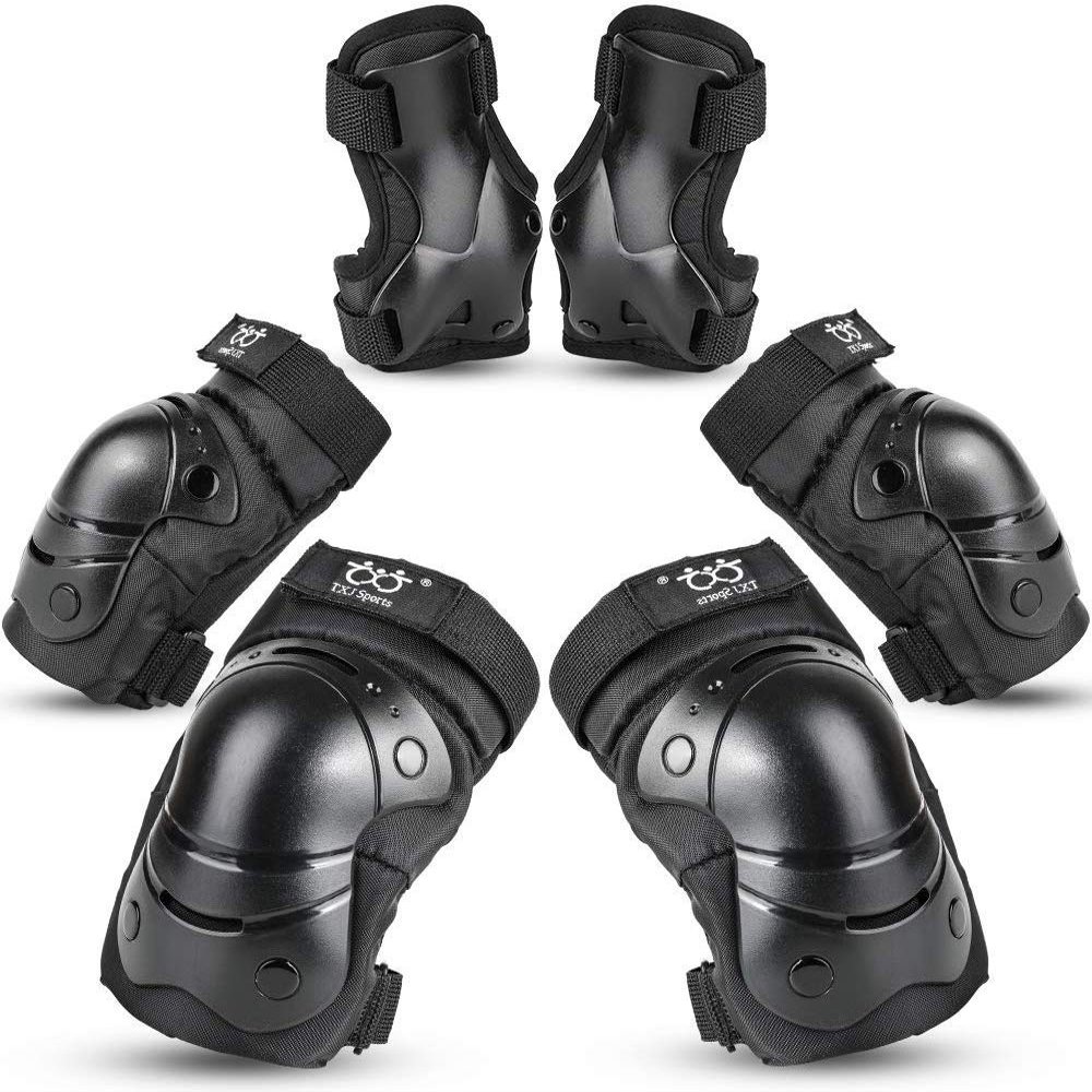 boruizhen Kids/Adult/Youth Knee and Elbow Pads with Wrist Guards 3 in 1 Protective Gear Set for Skateboarding Cycling BMX Bike Scooter Skating Riding