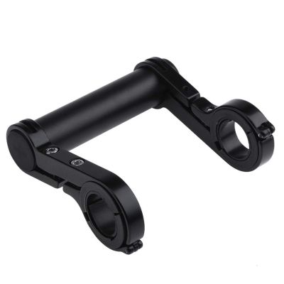 Bicycle Accessories 10cm Bike Handlebar Extender Bicycle Light Holder Carbon Fiber Lamp Computer Stand Bike Parts (Color : Black)
