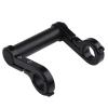 Bicycle Accessories 10cm Bike Handlebar Extender Bicycle Light Holder Carbon Fiber Lamp Computer Stand Bike Parts (Color : Black)