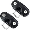 2 Pcs Cam cleats with Top Wire Flaired Leading Ring(Orange), Nylon Top Cover Tromotes stability, Nylon Cammatic Cleats, Composite 2 Row, Boat Pilates Equipment Fast Entry, For Rope diameter: 1/4"-1/2" view 1