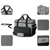TOURIT Cooler Bag 24/35/46-Can Insulated Soft Cooler Portable Cooler Bag 14.6/24/32L Large Lunch Cooler for Picnic, Beach, Work, Trip (Grey, 46can/32L) view 3