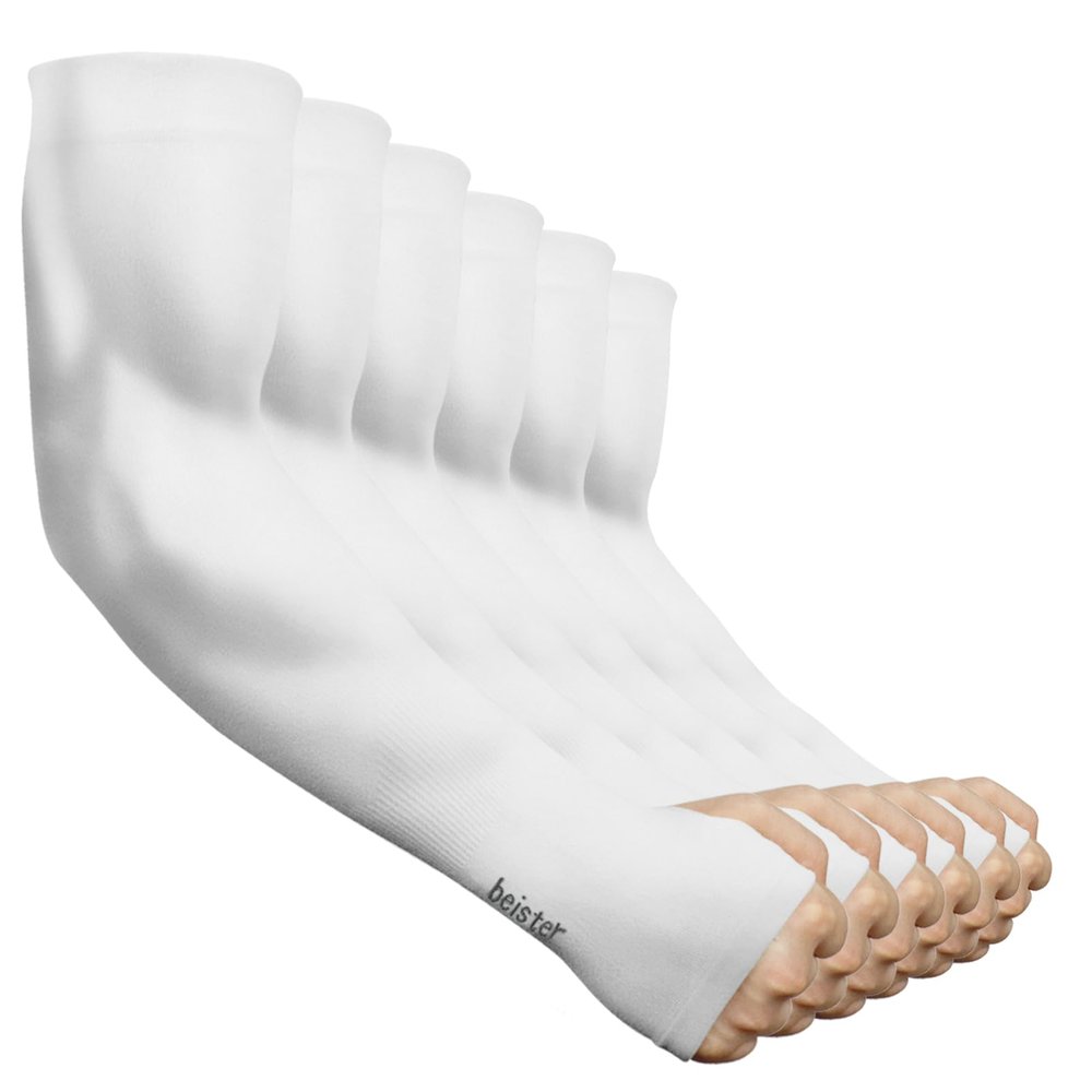 beister 6/3 Pairs UV Protection Cooling Arm Sleeves for Women Men, Long Sunblock Protective Cycling Arm Cover