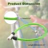 Juvielich Anti Theft Bike Lock 2ft.x12mm Bike Cable Lock with 2 Keys High Security Cable Lock Coiled Bike Lock for Outdoor Equipment, Bicycles, Scooters, Fence, Gate,Green 620x12mm view 2