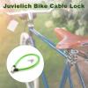 Juvielich Anti Theft Bike Lock 2ft.x12mm Bike Cable Lock with 2 Keys High Security Cable Lock Coiled Bike Lock for Outdoor Equipment, Bicycles, Scooters, Fence, Gate,Green 620x12mm view 3