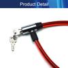 Juvielich Anti Theft Bike Lock 2ft.x12mm Bike Cable Lock with 2 Keys High Security Cable Lock Coiled Bike Lock for Outdoor Equipment, Bicycles, Scooters, Fence, Gate,Red 620 x 12mm view 3
