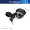 Juvielich Anti Theft Bike Lock Bike Cable Lock with Keys High Security Cable Lock Coiled Bike Lock 2 Keys Black 1100 x 11mm view 2