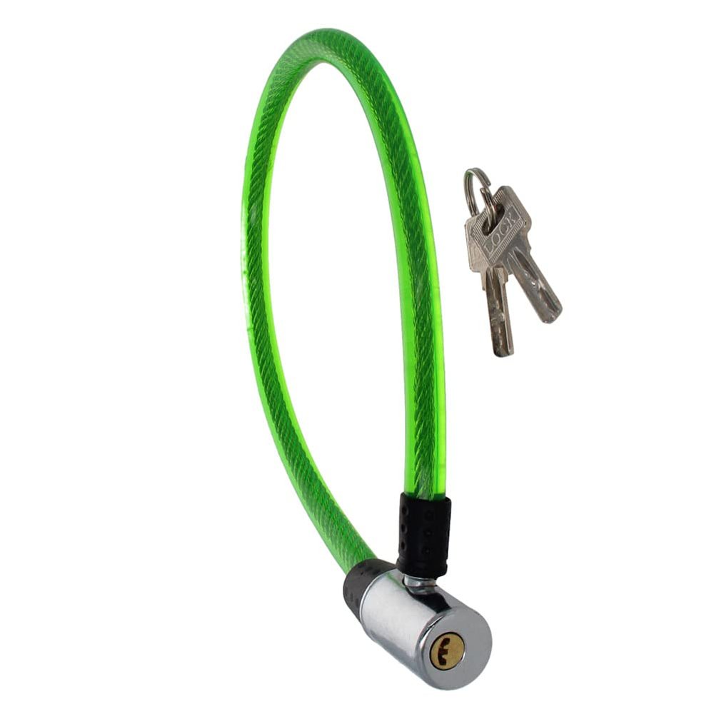 Juvielich Anti Theft Bike Lock Bike Cable Lock with Keys High Security Cable Lock Coiled Bike Lock 2 Keys Green 640 x 13.5mm