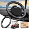10L0L 13 Inch Golf Cart Steering Wheel Covers for EZGO TXT&RXV, Upgraded Microfiber Anti-Slip Steering Wheel Cover with Pu Leather view 1