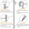 8 Pack Tent Stakes Heavy Duty 12 inch Steel Tent Pegs for Camping Unbreakable and Inflexible-Silver view 3
