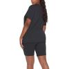 Maryia 2 Piece Outfits for Women V-Neck Yoga Top Blouse and Bodycon Cropped Short Pants Set High Waist Workout Tracksuit view 2