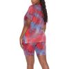 Maryia 2 Piece Outfits for Women V-Neck Yoga Top Blouse and Bodycon Cropped Short Pants Set High Waist Workout Tracksuit view 3