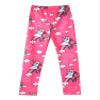 Aislor Flower Girls Stretch Leggings Cute Cartoon Printed Kids Soft Full Length Pants Tights Yoga Dance Trousers Hot Pink 3-4 Years view 3