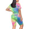 Maryia 2 Piece Outfits for Women V-Neck Yoga Top Blouse and Bodycon Cropped Short Pants Set High Waist Workout Tracksuit view 4