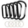 CampTek 10PCS Carabiner Caribeaner Clip,Extra Large 4" Aluminum Carabeaner Keychain Hook,Spring Snap Key Chain Clip (10D) view 1