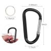 CampTek 10PCS Carabiner Caribeaner Clip,Extra Large 4" Aluminum Carabeaner Keychain Hook,Spring Snap Key Chain Clip (10D) view 2