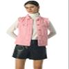loveimgs Women's Fashion Sleeveless Regular Fit Lightweight Button Front Candy Color Ripped Denim Vest Jacket Pockets (Pink, Large) view 2