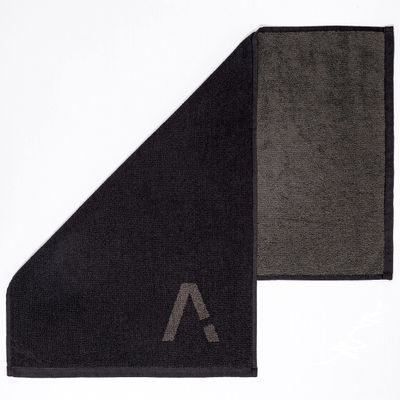 Aurora Athletica Black Organic Cotton Gym Towel for Men and Women - Silver Infused Sweat Towel, 500 GSM, 31.5"x15.75" - Soft Absorbent Workout Towel for Gym Yoga Sports, Exercise Towel