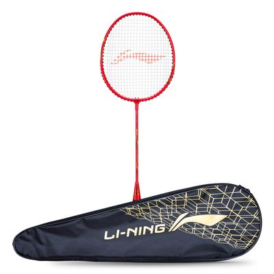 Li-Ning Badminton Mega Power 8 Racket (Aluminum, Navy/Pink, 95g, 24 Lbs Tension)