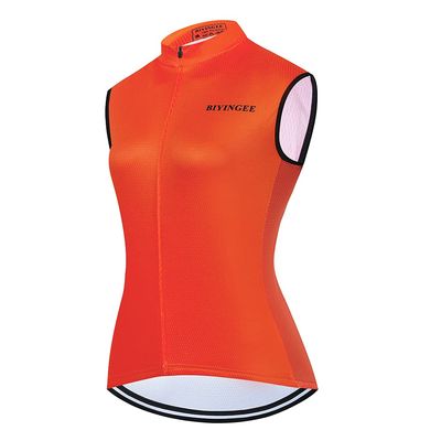 BIYINGEE Women's Cycling Vest Reflective Bright Orange Size XS