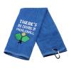 Pickleball Towel There's No Crying in Pickleball Player Embroidered Sports Teem Hand Towel Gift for Pickleball Player (No Crying in Pickleball) view 2