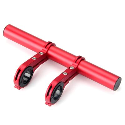 SJHY Bicycle Accessories 20cm Bicycle Handlebar Extended Bracket,Mountain Road Bike Expander Headlight Flashlight Lamp Speedometer Holder Rack Mount Bike Parts (Color : Type A Red)