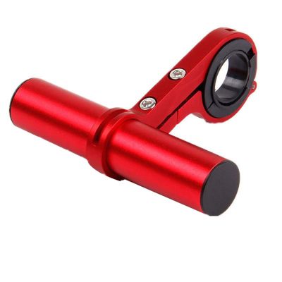 Bicycle Accessories Single Pole Cycling Handlebar Extender,Mount Lamp Flashlight Bracket Holder Bicycle Racks Light Carbon Tube Extension Bike Parts (Color : Red)