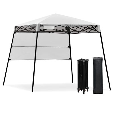 Fireflowery 7 x 7 Pop Up Canopy Tent, Portable Shelter Canopy w/Backpack, Outdoor Instant Canopy Tent, Lightweight & Compact for Hiking, Fishing, Camping, Picnic (7'x7' Base, 6'x6' top)