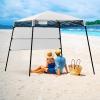 Fireflowery 7 x 7 Pop Up Canopy Tent, Portable Shelter Canopy w/Backpack, Outdoor Instant Canopy Tent, Lightweight & Compact for Hiking, Fishing, Camping, Picnic (7'x7' Base, 6'x6' top) view 2