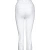 Maryia Womens Capris Yoga Pants Workout Elastic Waist Running Cropped Leggings Comfy Loose Lounge Tummy Control Tights White view 4