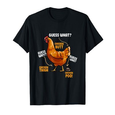 Guess What? Chicken Butt! Shirt Chicken Tshirt Funny Meme T-Shirt