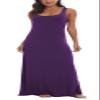 Urban CoCo Women's Scoop Neck Solid Sleeveless Summer Beach Tank Top Casual Maxi Dress Purple view 1