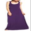 Urban CoCo Women's Scoop Neck Solid Sleeveless Summer Beach Tank Top Casual Maxi Dress Purple view 3