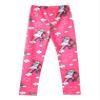 FEESHOW Kids Girls Summer Stretchy Athletic Cartoon Leggings Elastic Waistband Slim Fit Pants Trousers for Yoga Sports Hot Pink 5-6 Years view 2