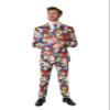 Suitmeister Men's Suit - Casino Poker Icons Print Slim Fit view 1