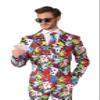 Suitmeister Men's Suit - Casino Poker Icons Print Slim Fit view 2