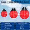VEITHI 1 Pack 15 x 18 in Red Mooring Buoy Boat Buoy Balls Anchor Buoy Float Round Boat Fenders,Vinyl Inflatable Anchor Ball for Boat with Pump,Large Dock Bumpers for Lake/Anchoring/Marker view 2
