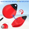 VEITHI 1 Pack 15 x 18 in Red Mooring Buoy Boat Buoy Balls Anchor Buoy Float Round Boat Fenders,Vinyl Inflatable Anchor Ball for Boat with Pump,Large Dock Bumpers for Lake/Anchoring/Marker view 4