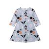 1-6T Toddler Kids Baby Girls Halloween Outfits Ghost Pumpkin Print Long Sleeve Dress Winter Clothes (Blue, 4-5 T) view 1