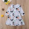 1-6T Toddler Kids Baby Girls Halloween Outfits Ghost Pumpkin Print Long Sleeve Dress Winter Clothes (Blue, 4-5 T) view 4