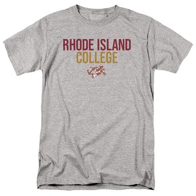 Rhode Island College Official Stacked Unisex Adult T-Shirt, Stacked, 5X-Large